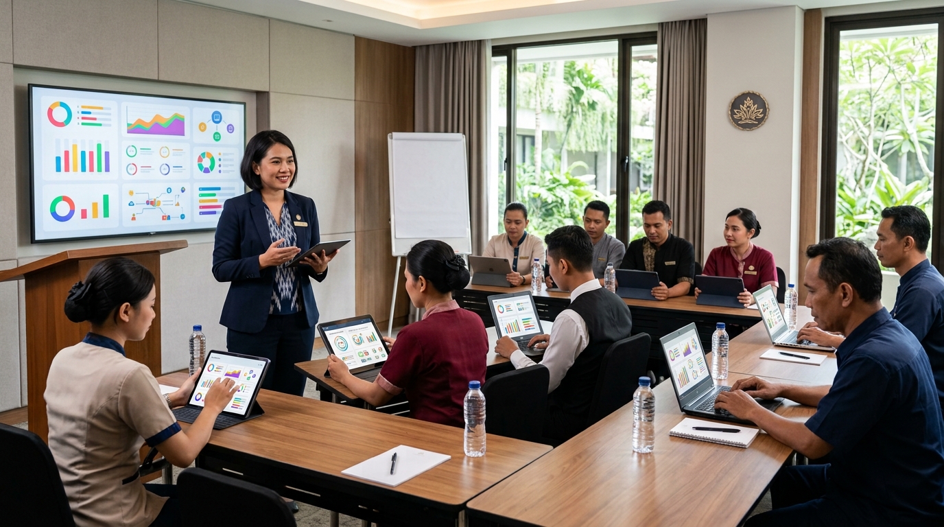 Learning Management System (LMS) untuk Training Hotel: Mengubah Pelatihan dari Aktivitas Rutin Menjadi Investasi Kinerja