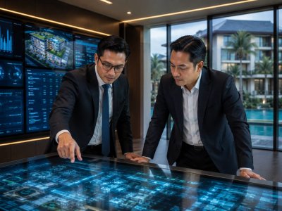 Transformasi Hotel Tradisional ke Hotel Modern: Restrukturisasi Aset, Otomasi Digital, dan Proteksi Valuasi Jangka Panjang  Di dalam ruang rapat sebuah hotel resor independen berkapasitas 120 kamar di destinasi sekunder, tumpukan berkas registrasi kertas,